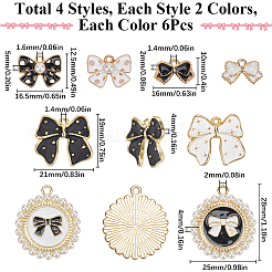 48шт 8 стиля подвески из сплава с эмалью&nbsp;ENAM-SC0005-66