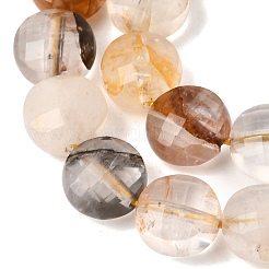 Perles et brins de quartz hématoïde jaune naturel&nbsp;GG-CBA4808-H01-02