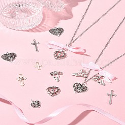 Наборы для самостоятельного изготовления подвесок в виде сердца DIY-FS0007-28