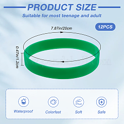12шт. силиконовый шнур-браслет со словом&nbsp;BJEW-CN0001-05A