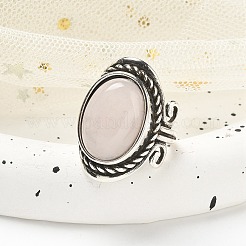 Регулируемые кольца из натурального розового кварца RJEW-I108-01AS-13