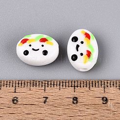 Cuentas de cerámica de porcelana hechas a mano&nbsp;PORC-Q005-07F