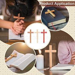 6шт. 3-х цветные деревянные кабошоны WOOD-PH0003-51A