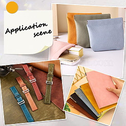 10 Stück 10 Farben mattierte PVC-Kunstlederstoffe&nbsp;DIY-CL0001-71A