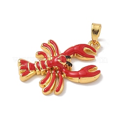 Pendentifs d'émail en laiton &nbsp;LS-KK-Z124-01G-03