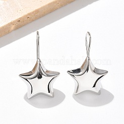 Серьги с подвесками из латуни со звездами&nbsp;EJEW-B132-05P