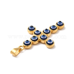 Большие подвески из смолы с вакуумным покрытием pvd ручной работы от сглаза STAS-F277-17G-B