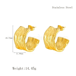 Серьги-гвоздики в форме буквы С из нержавеющей стали 304 в стиле ретро&nbsp;VD7473