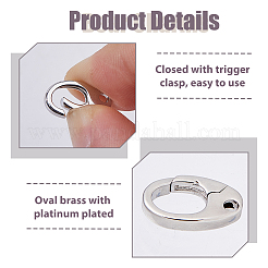 4 шт. латунные пружинные кольца-затворы&nbsp;KK-HS0001-91P