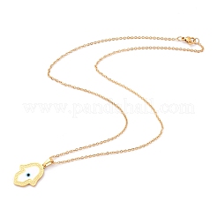Colliers avec pendentif main de Fatima en acier inoxydable 304 et mauvais œil&nbsp;STAS-B021-06