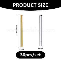 430ステンレススチール製ノートエッジクリップ30個  ゴールドカラー  50x5x4mm&nbsp;STAS-FH0005-59G