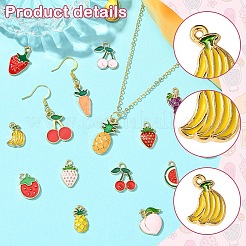 18шт 18 стиля подвески из сплава с эмалью ENAM-YW0004-45