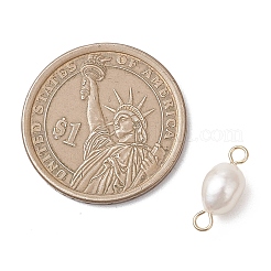 2 шт. 2-цветные подвески-соединители из натурального жемчуга «Картофельные звенья»&nbsp;PALLOY-JF04805