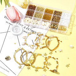 Наборы для изготовления браслетов из стеклянных семян&nbsp;DIY-FS0007-11B