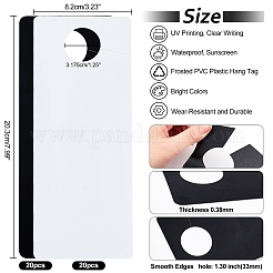 40 шт. 2-цветная матовая пластиковая бирка из ПВХ&nbsp;AJEW-GL0001-22