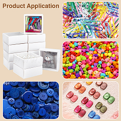 Складные квадратные подарочные коробки для хранения бумаги CON-WH0110-42C-02