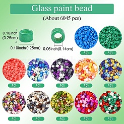 60 г 12 цвета краски для выпечки стеклянные бусины&nbsp;SEED-YW0002-92