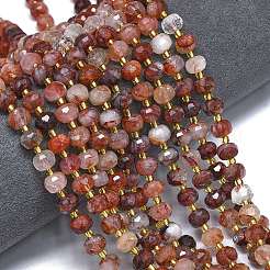 Натуральный красный гематоидный кварц / нити из железистого кварца G-K389-E81-01