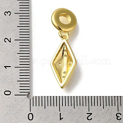 Стеллажное покрытие латунь проложить прозрачный кубический цирконий европейские подвески с подвесками KK-H485-22G