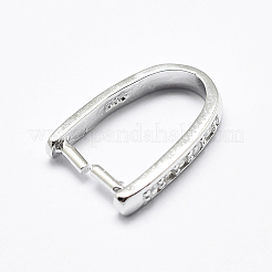 Антикоррозийное родиевое покрытие 925 стерлинговое серебро микропаве кубические цирконии подвески баилы STER-P034-09P