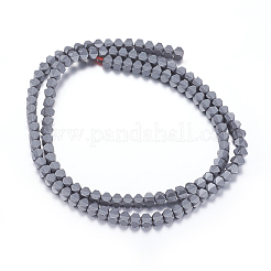 Non magnetici perle ematite sintetico fili&nbsp;G-P338-14B-3x3mm