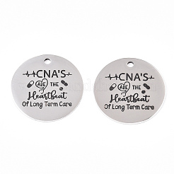 Pendentifs en acier inoxydable 201 anti-ternissement&nbsp;LS-STAS-T064-38P-4