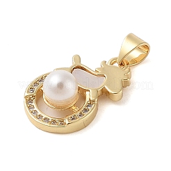 Латунные микропаве прозрачные подвески с фианитом KK-I712-19G