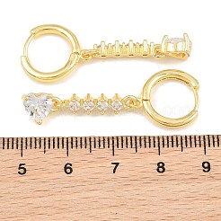 Orecchini pendenti a cerchio in ottone con micro pavé di zirconi cubici&nbsp;KK-CBA8324-07G-02