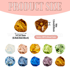 10 perle en verre imitation cristal autrichien&nbsp;GLAA-TADJ0001-11