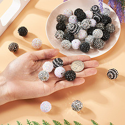40 шт. 8 вида бусин из смоляных стразов&nbsp;RESI-CW0001-23