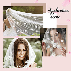 40 шт. цветы из полиэфирной ткани&nbsp;FIND-CP0001-07A