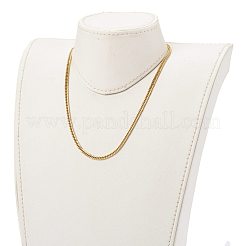 Ожерелья из кубинской цепочки из нержавеющей стали 304 с бриллиантовой огранкой&nbsp;NJEW-JN03367-03