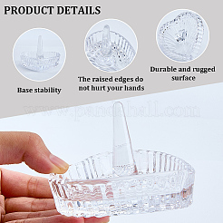 Стеклянная подставка для колец в форме сердца&nbsp;ODIS-WH20008-10A