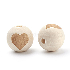 Незаконченные деревянные бусы WOOD-S036-07