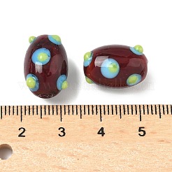 Бусины ручной работы в технике лэмпворк с неровностями&nbsp;LAMP-U004-04B