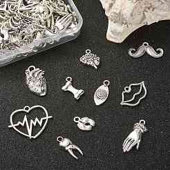 100 шт. 10 стиля подвески из сплава в тибетском стиле&nbsp;TIBEP-CJ0002-51