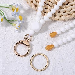 Correas para el cuello con cuentas de silicona para tarjetas de identificación&nbsp;NJEW-SW00025-06