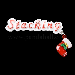 Кабошоны из непрозрачной смолы с рождественской тематикой CRES-D011-01A