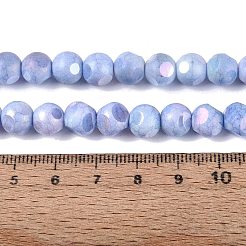 Perles de verre opaque électroplaquées teintées à effet ombré&nbsp;EGLA-Q130-01A-05