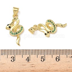 Pendentifs avec zircon cubiques à micro-pavés en laiton&nbsp;KK-L243-29G-06