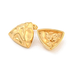 Orecchini a bottone in acciaio inossidabile 304 triangolari&nbsp;EJEW-L290-026G