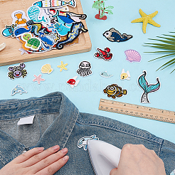 38 шт. полиэстеровая компьютерная вышивка с морским мотивом&nbsp;PATC-WR0001-28