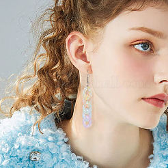 400 шт. светящихся радужных переливающихся прозрачных акриловых соединительных колец&nbsp;OACR-TA0002-80