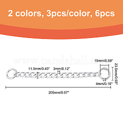 6 шт. двухцветный алюминиевый ремень для пандюрной цепи&nbsp;FIND-NB0001-67