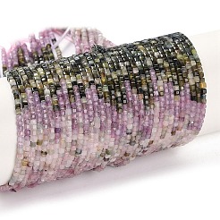 Нити натуральных турмалиновых бусин градиентного цвета G-K373-A01-01