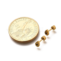 Серьги-гвоздики из нержавеющей стали 304 с ионным покрытием (IP) EJEW-A118-19G-01