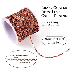 Железные плоские кабельные цепи с латунным покрытием&nbsp;CH-TAC0007-02R