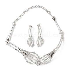 Ожерелья с подвесками и серьги-гвоздики из сплава для женщин&nbsp;LS-SJEW-B021-01P