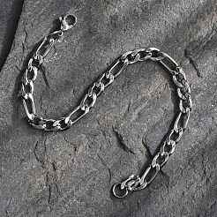 1 шт. модные женские браслеты-цепочки Figaro из нержавеющей стали 304&nbsp;BJEW-DJ0001-81