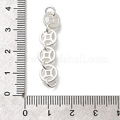 Латунные 4 монеты звенья соединительные подвески&nbsp;KK-K378-68S